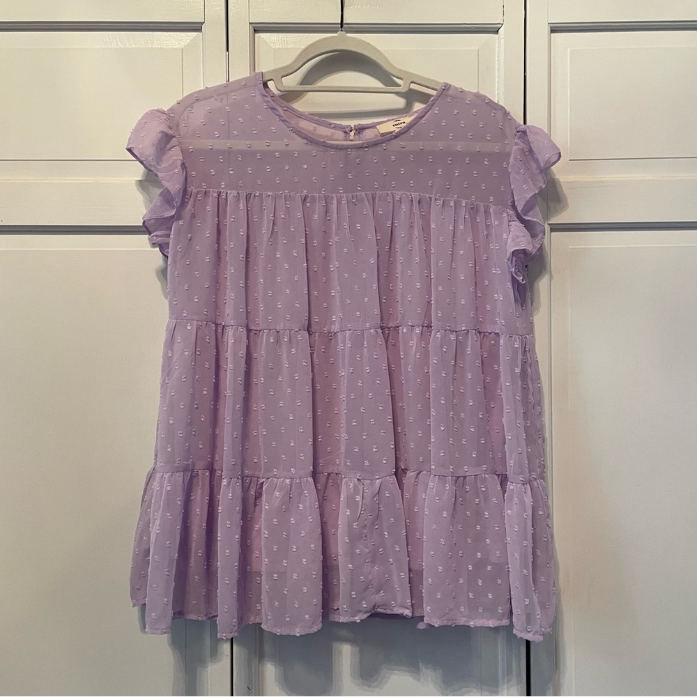 Entro Lavender Dotted Top